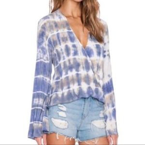 Blue Life “Hayley” Bell Sleeve Tie Dye Top